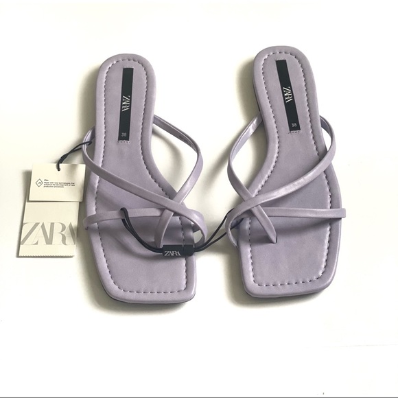 Zara Flat Lavender Strappy Sandal